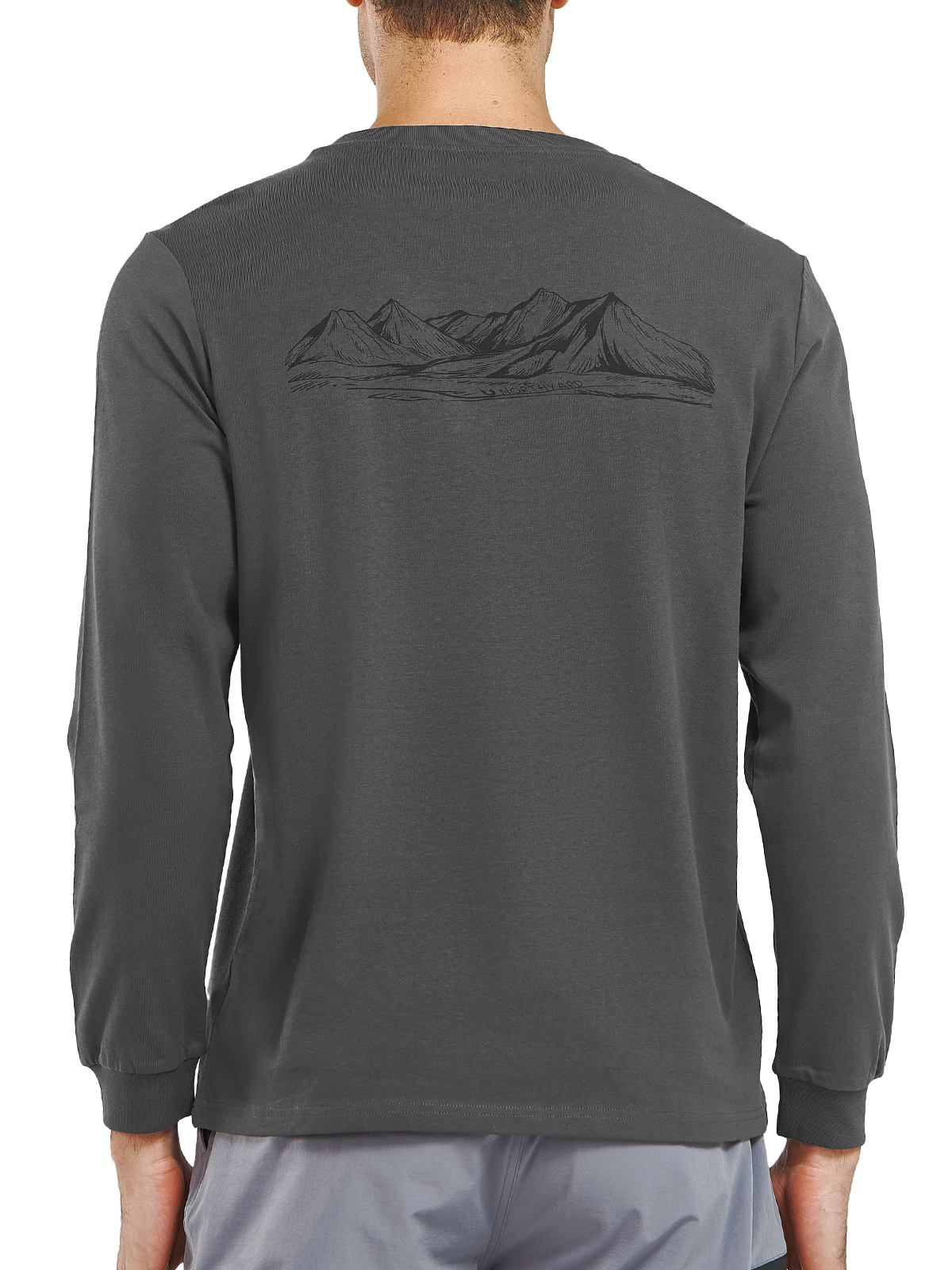 Men's Cotton Long Sleeve T-Shirts Graphic Casual Crew Neck for Work