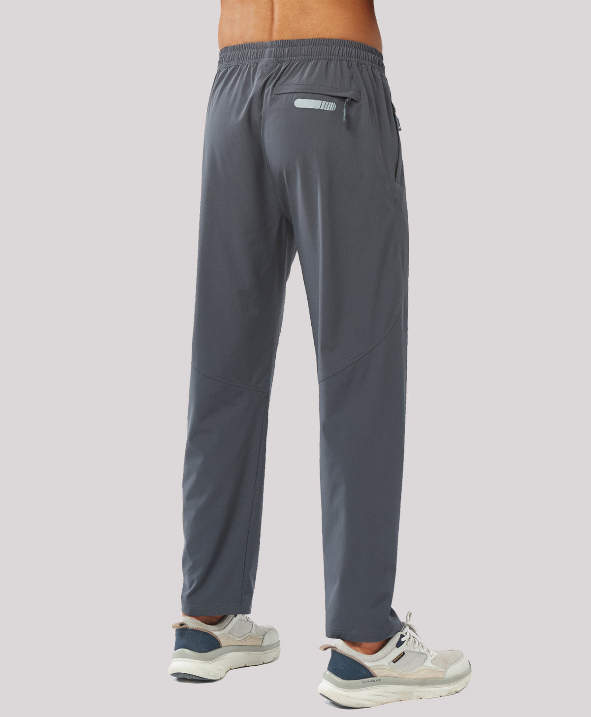 
Men's Lightweight Running Pants with Zipper Pockets — Dark Grey