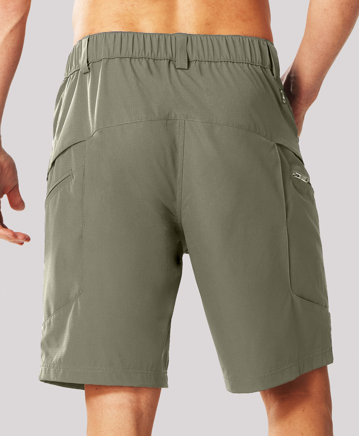 
Men's 9" Water-Resistant 4 Pockets Cargo Hiking Shorts — Sage Green