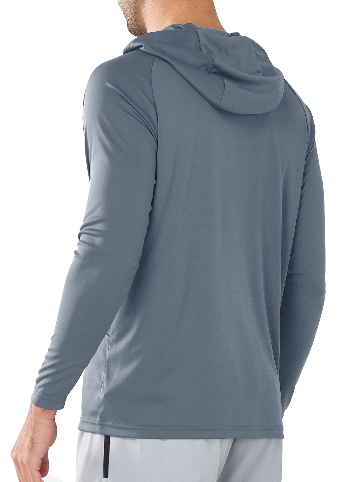 Men's Fishing Sun Hoodie T Shirt Lightweight Long Sleeve for Workout