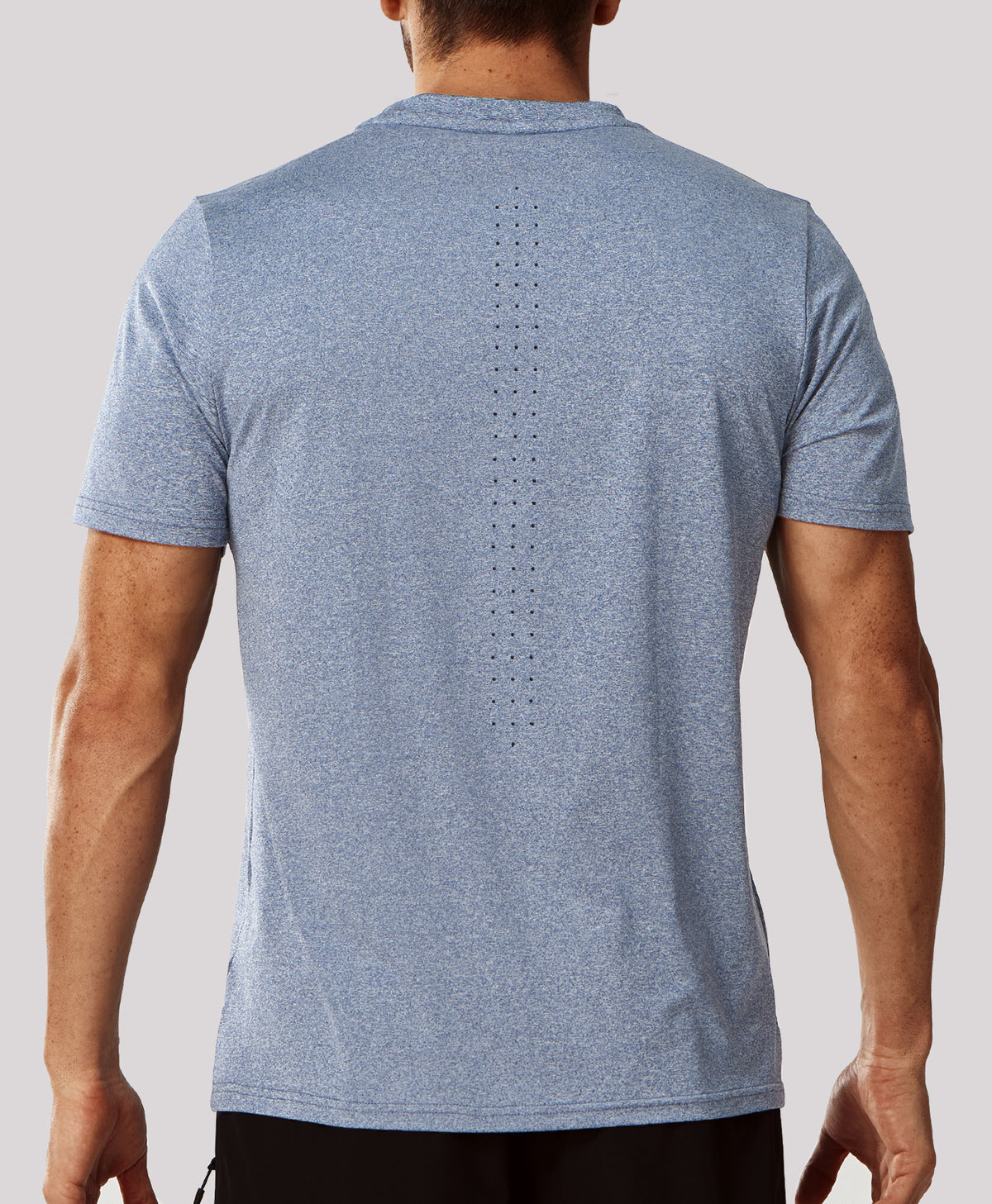 
Men's Performance Workout Short Sleeve T-Shirts — Blue Heather
