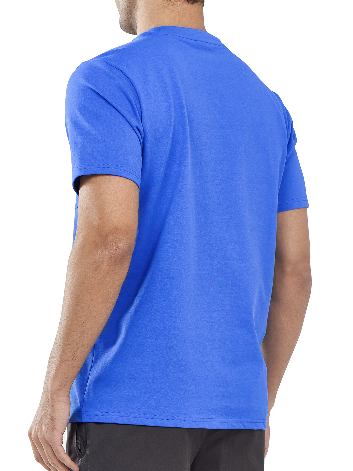 Men's Cotton Crewneck Tee Shirts with Pocket Short Sleeve for Outdoor