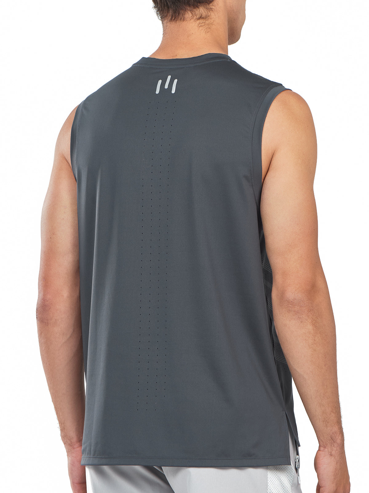 Northyard Men's Dark Grey Athletic Sleeveless Shirts Dry Fit Workout Tank Tops for Running Back