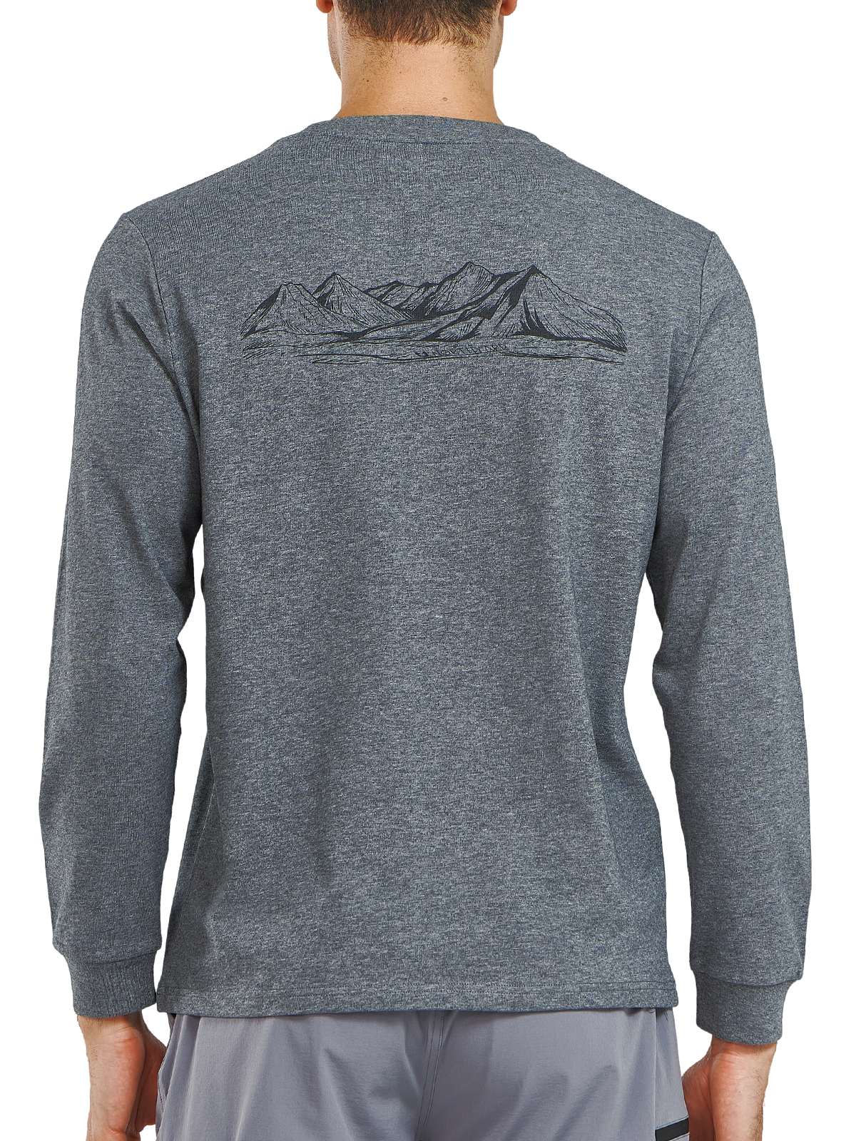 Men's Cotton Long Sleeve T-Shirts Graphic Casual Crew Neck for Work