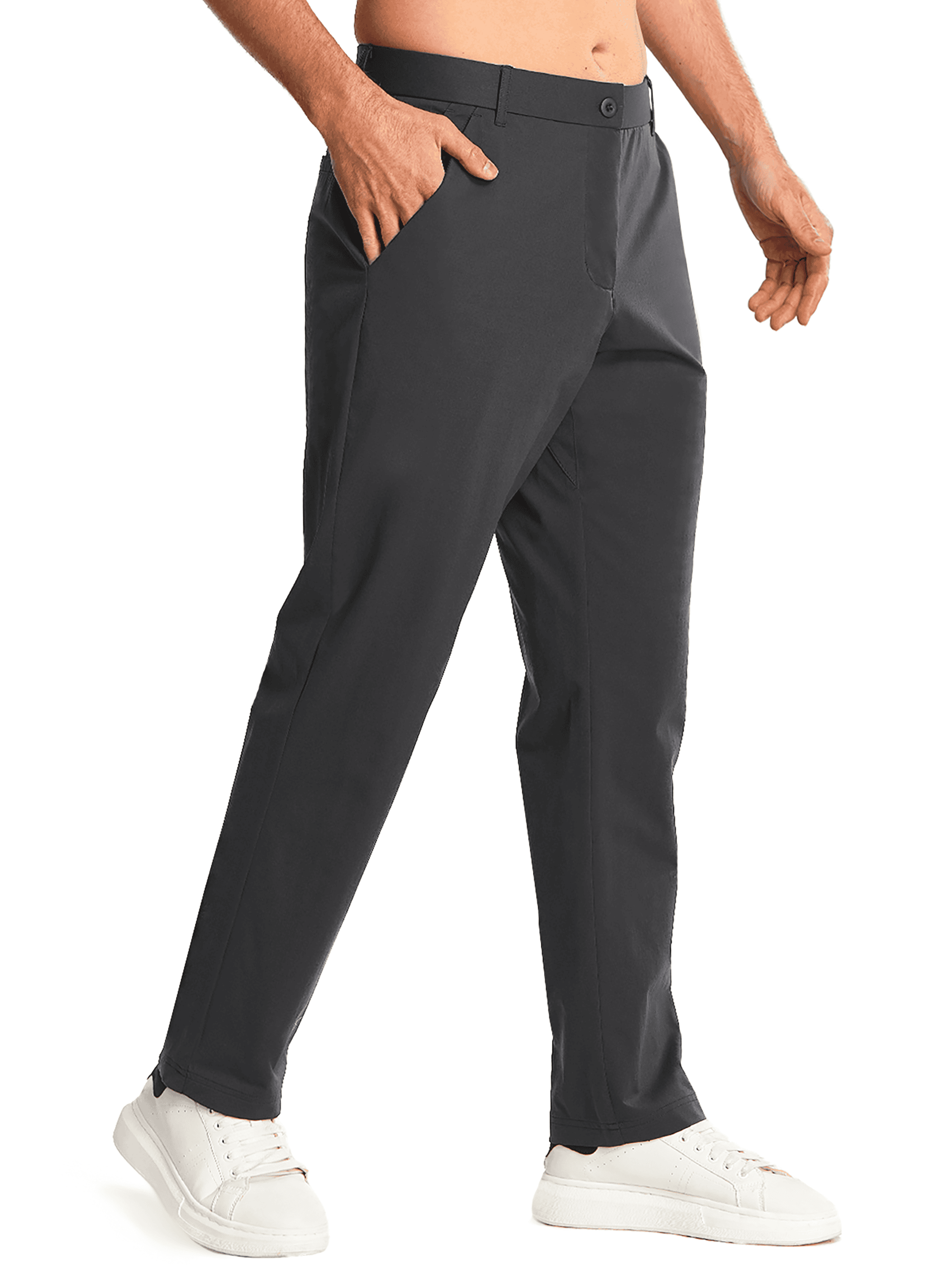 Dark grey 6-Pocket Performance Work Dress Trousers - Side Profile