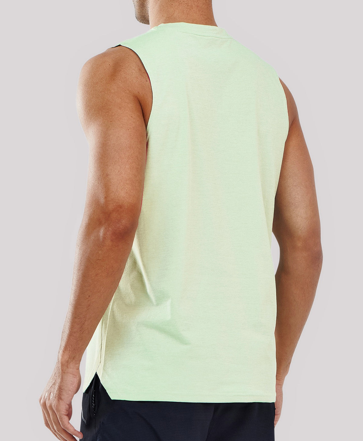 
Men's Muscle Workout Tank Top Performance Quick Dry Sleeveless Shirts — Light Green