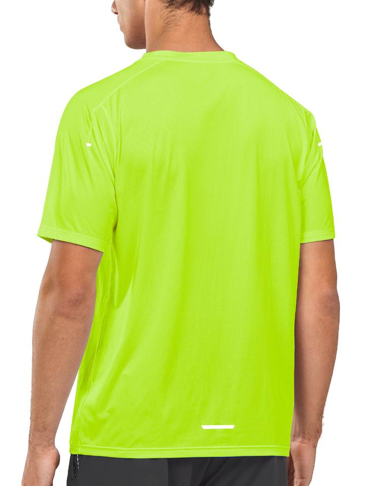 Men’s Neon Green Compression T-Shirts Back