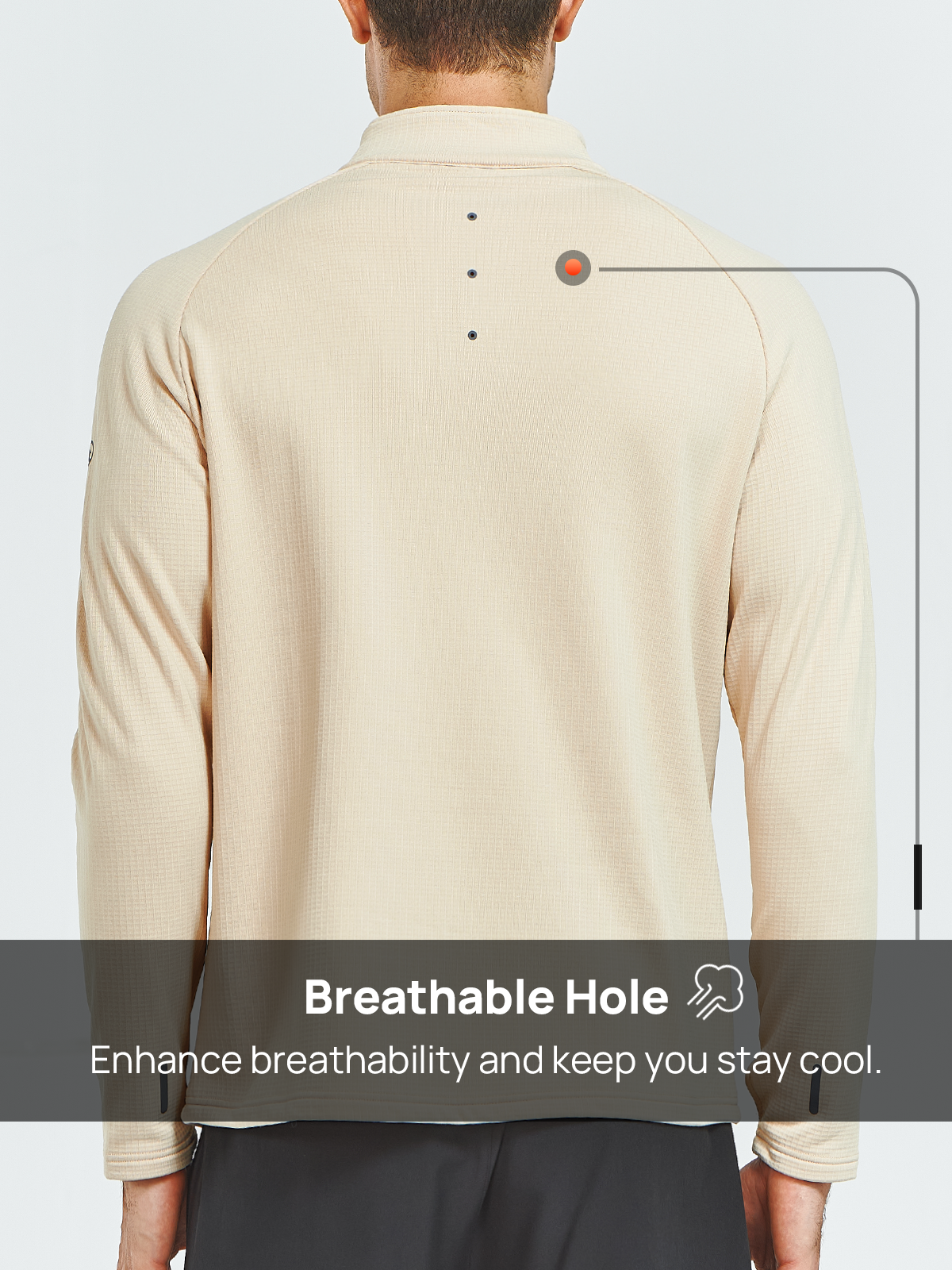 Men's Quarter Zip Pullover Fleece Long Sleeve Sweatshirts for Hiking