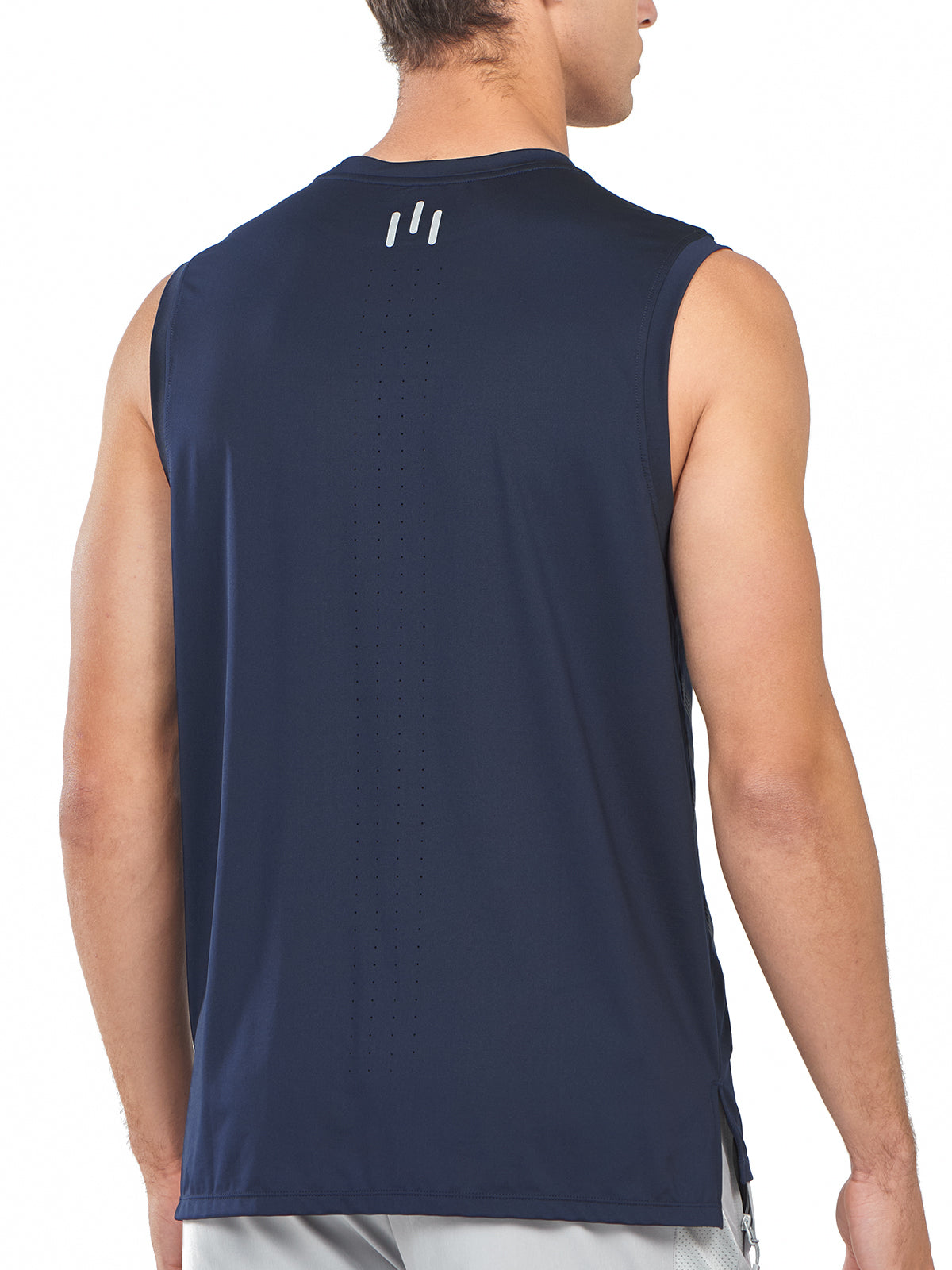 Northyard Men's Navy Athletic Sleeveless Shirts Dry Fit Workout Tank Tops for Running Back