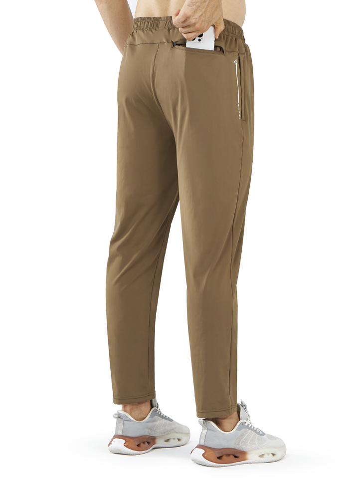 Northyard Men's Dark Khaki Athletic Work Pants Lightweight Track Joggers for Gym Running Pocket
