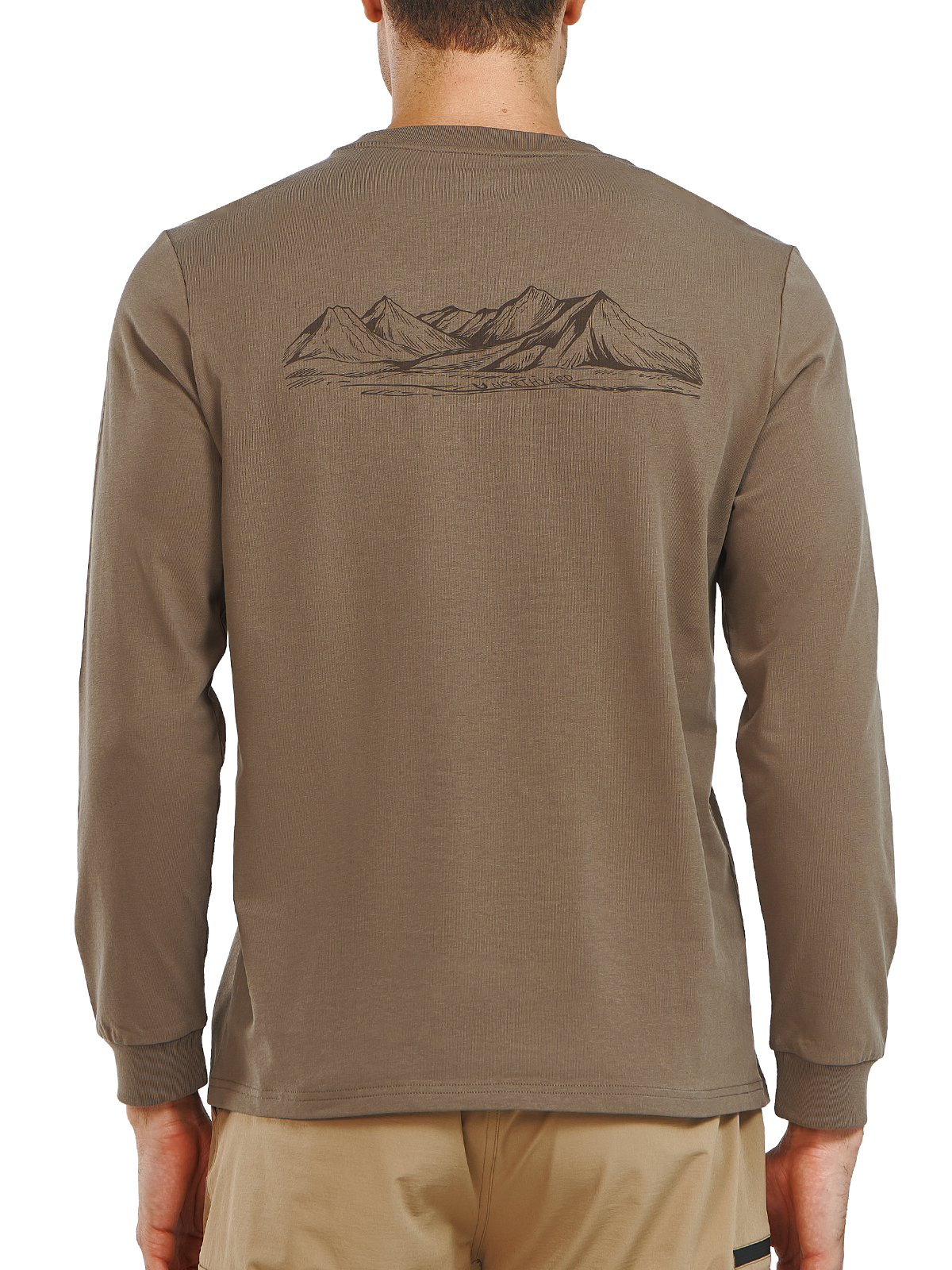 Men's Cotton Long Sleeve T-Shirts Graphic Casual Crew Neck for Work