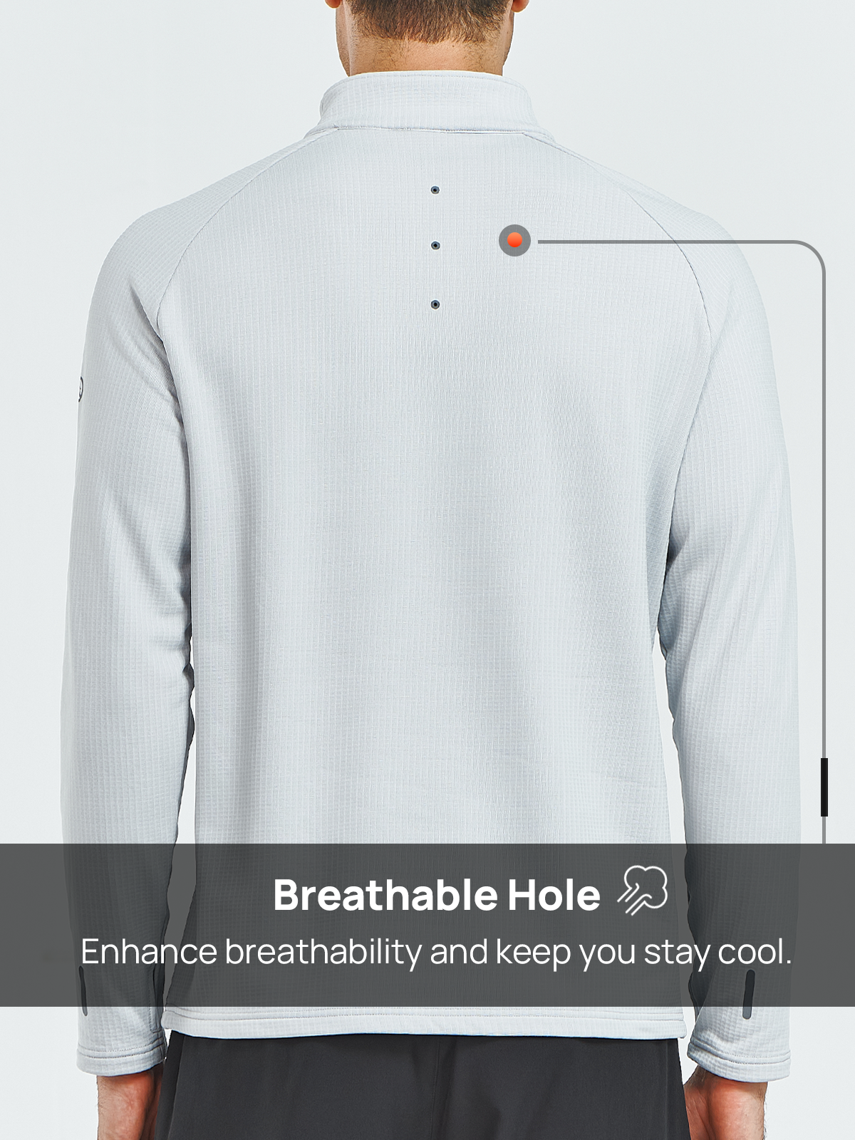 Men's Quarter Zip Pullover Fleece Long Sleeve Sweatshirts for Hiking