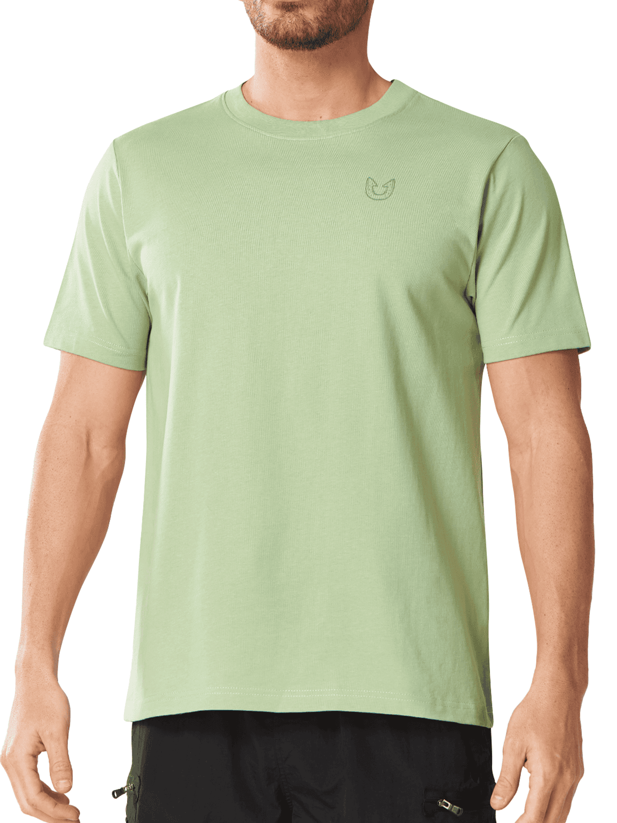 Loden Frost Men's 100% Cotton Graphic T-Shirt - Front View Relaxed Fit