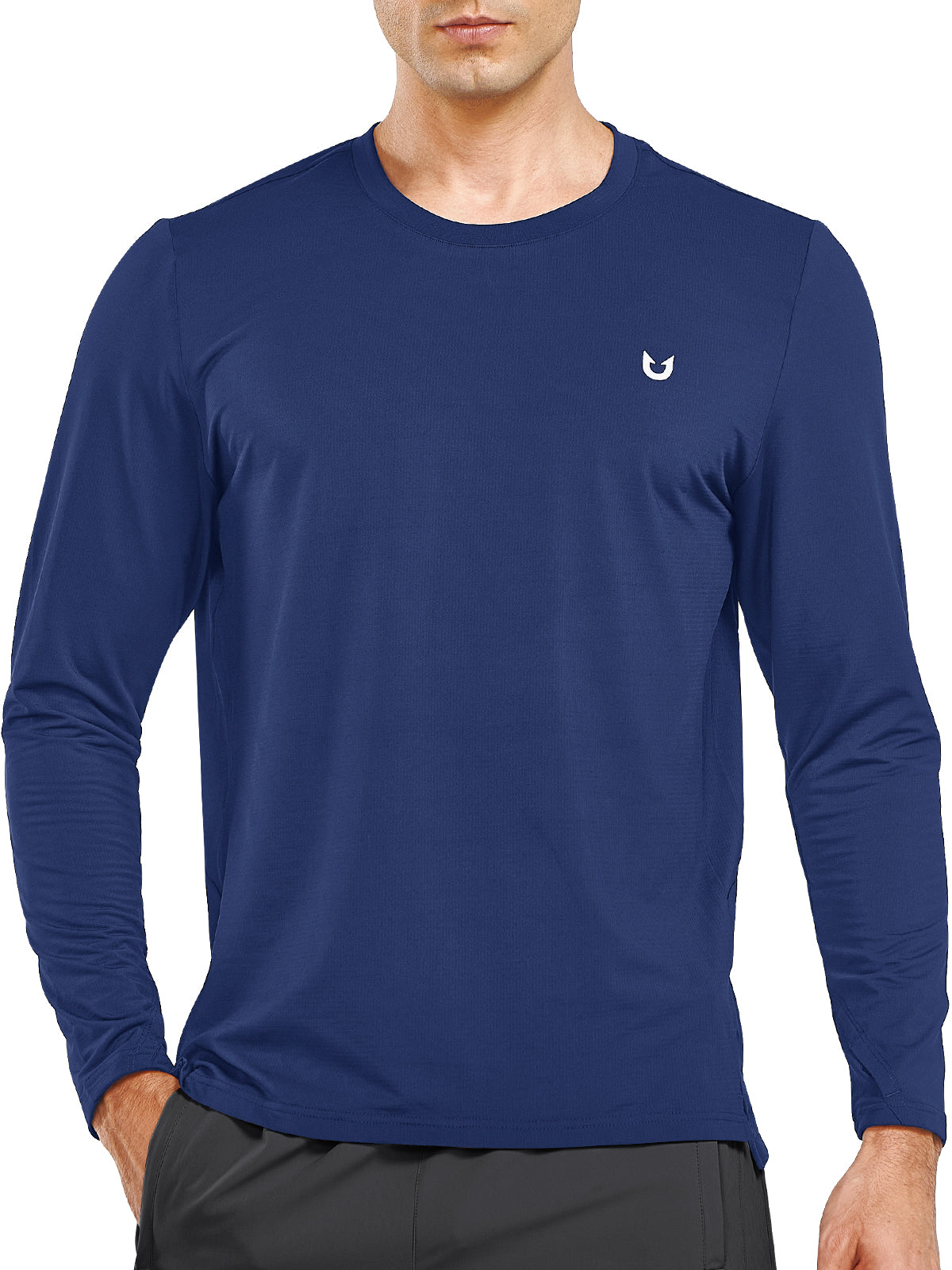 Men's Workout Thermal T-Shirts Fleece Long Sleeve Crewneck for Running