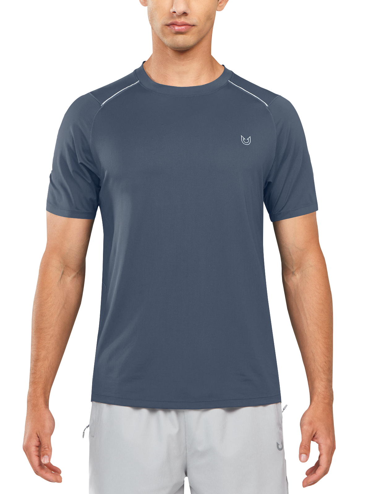 Northyard Men's Cool Grey Gym Compression T Shirts Breathable Wicking for Workout Fitness