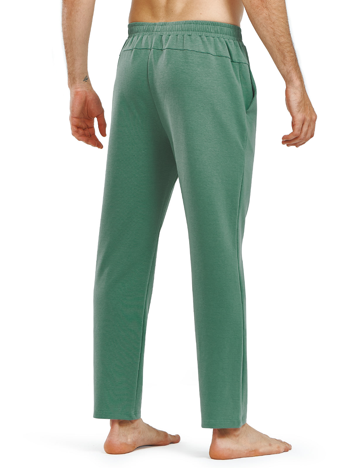 Men's Cotton Yoga Sweatpants Casual Athletic Straight Leg with Pockets