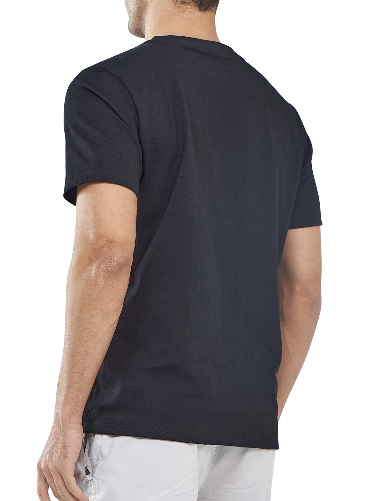 Men's Cotton Crewneck Tee Shirts with Pocket Short Sleeve for Outdoor