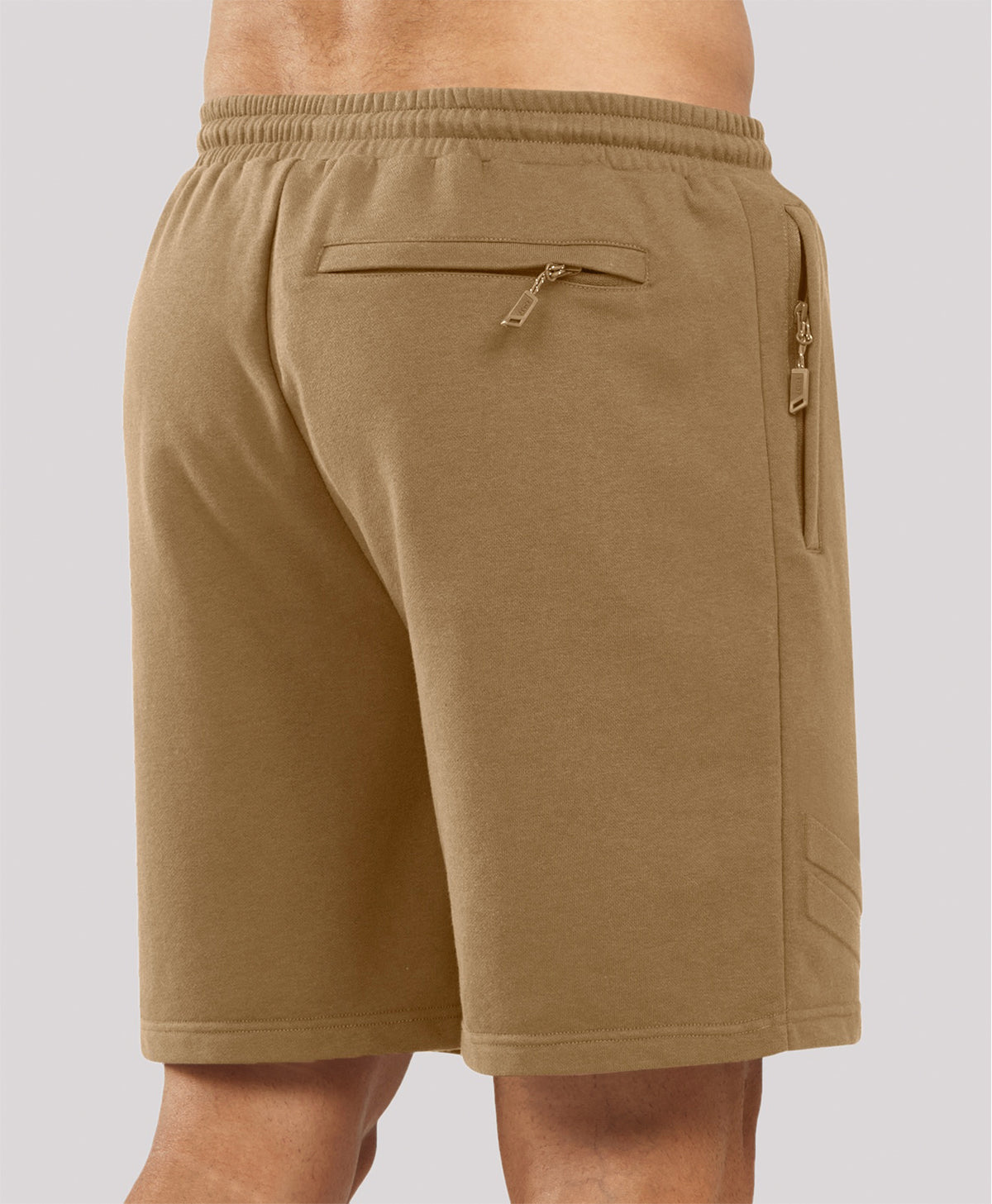 
Men's 7" Soft Cotton Sweat Shorts with Zip Pockets — Coffee