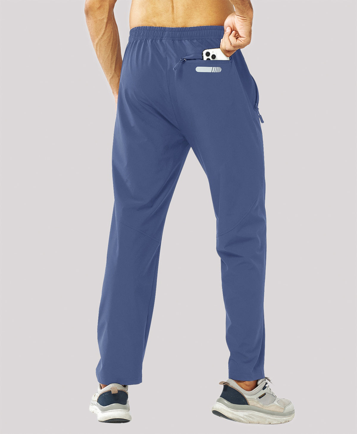 
Men's Lightweight Running Pants with Zipper Pockets — Federal Blue