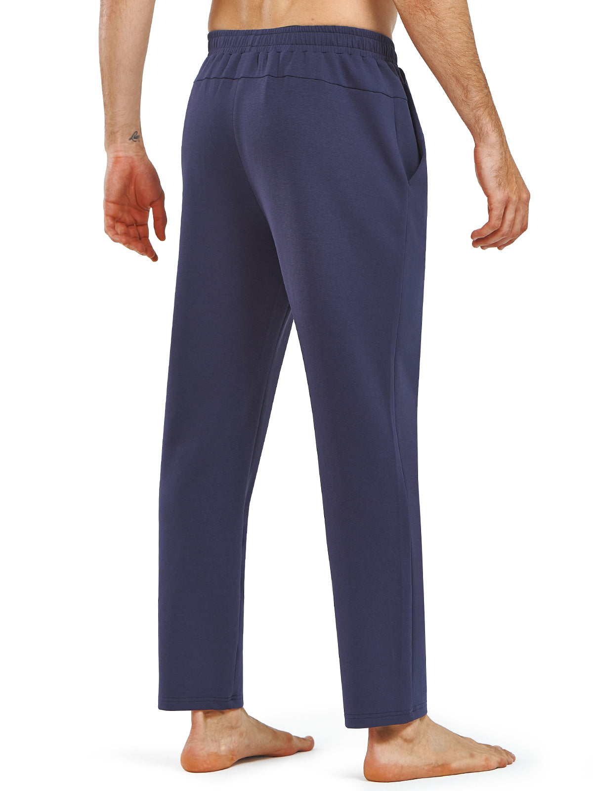 Men's Cotton Yoga Sweatpants Casual Athletic Straight Leg with Pockets