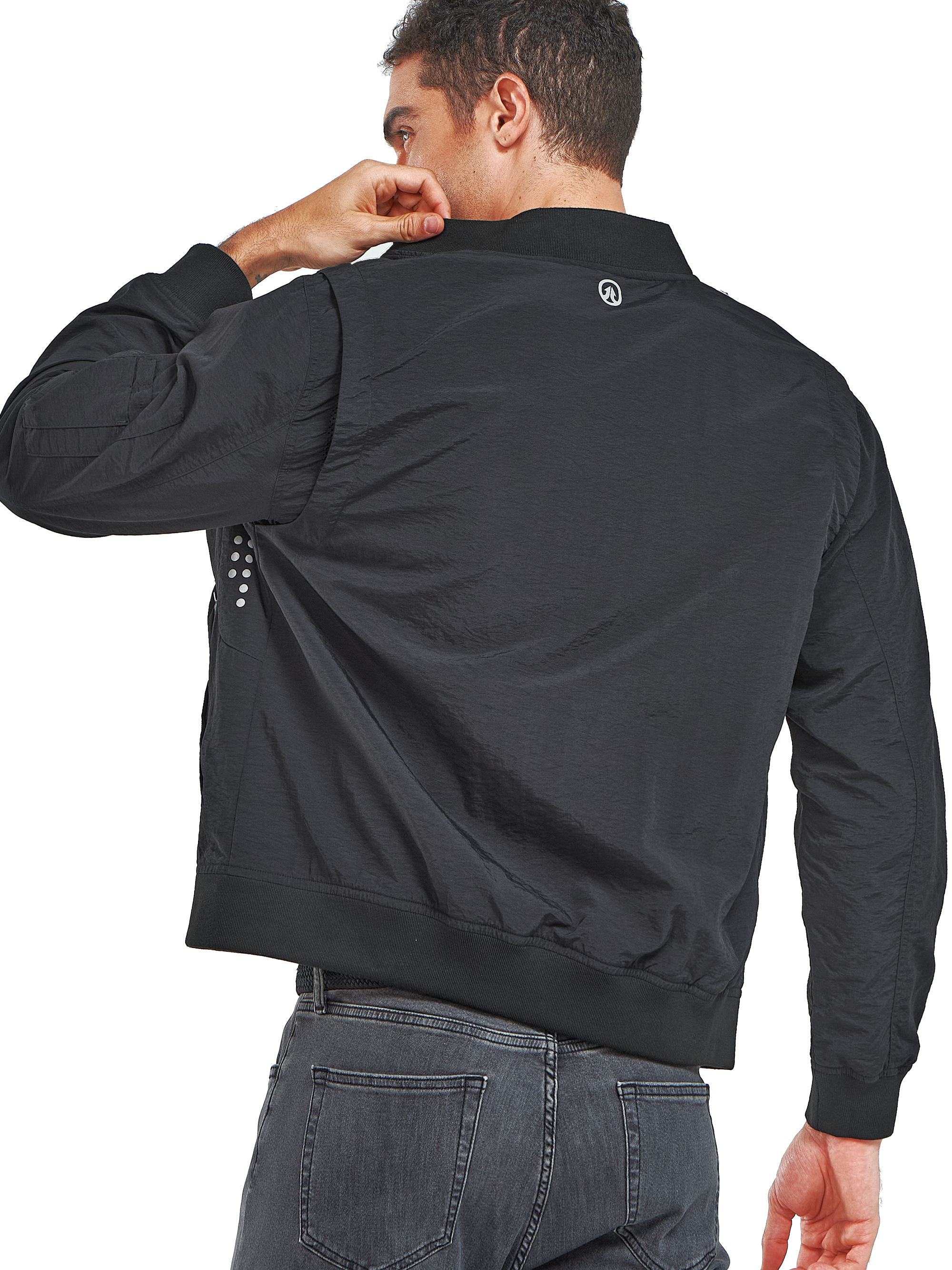 Men's Bomber Jacket Lightweight Casual Windbreaker Zip Up Windproof