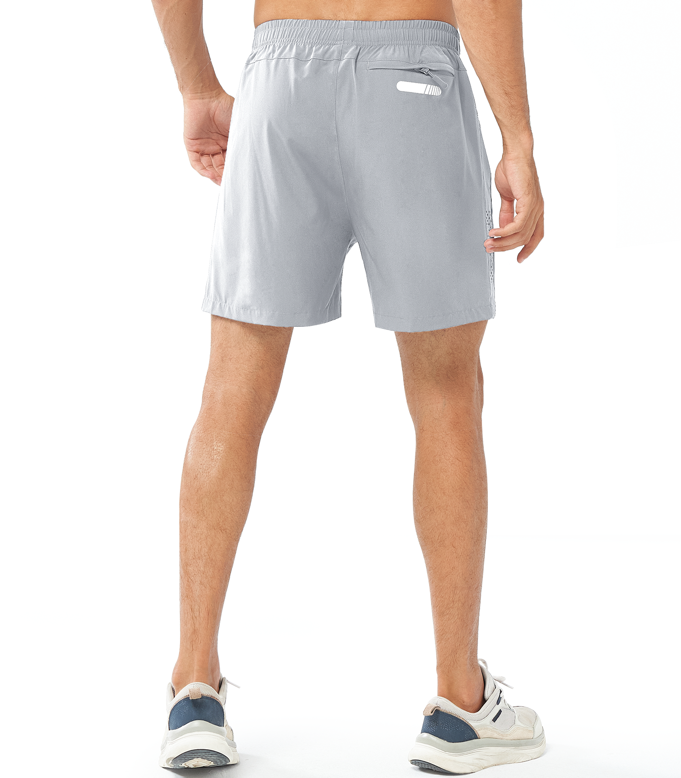 Men's Grey 5" Moisture Wicking Hiking Shorts