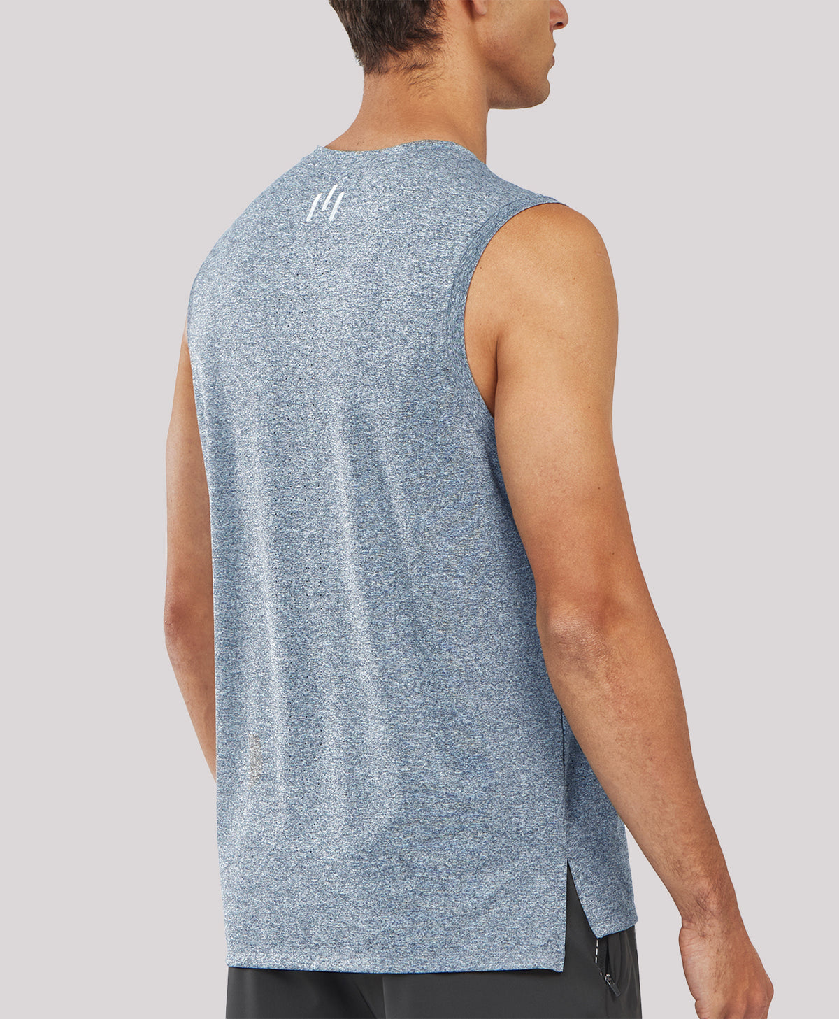 
Men's Lightweight Muscle Workout Tank Tops — Blue Heather