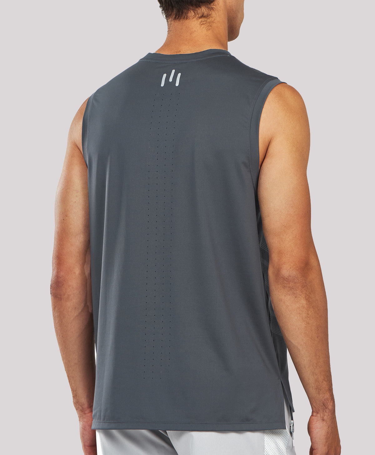 
Men's Lightweight Muscle Workout Tank Tops — Dark Grey