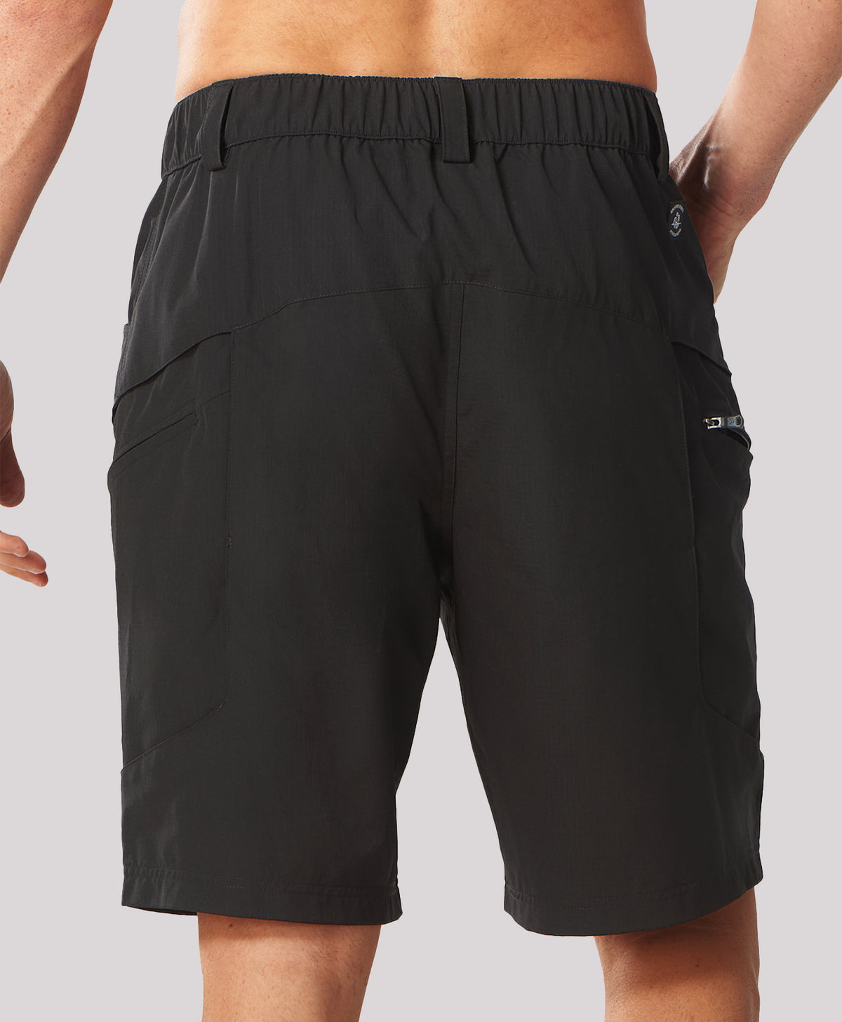 
Men's 9" Water-Resistant 4 Pockets Cargo Hiking Shorts — BLACK