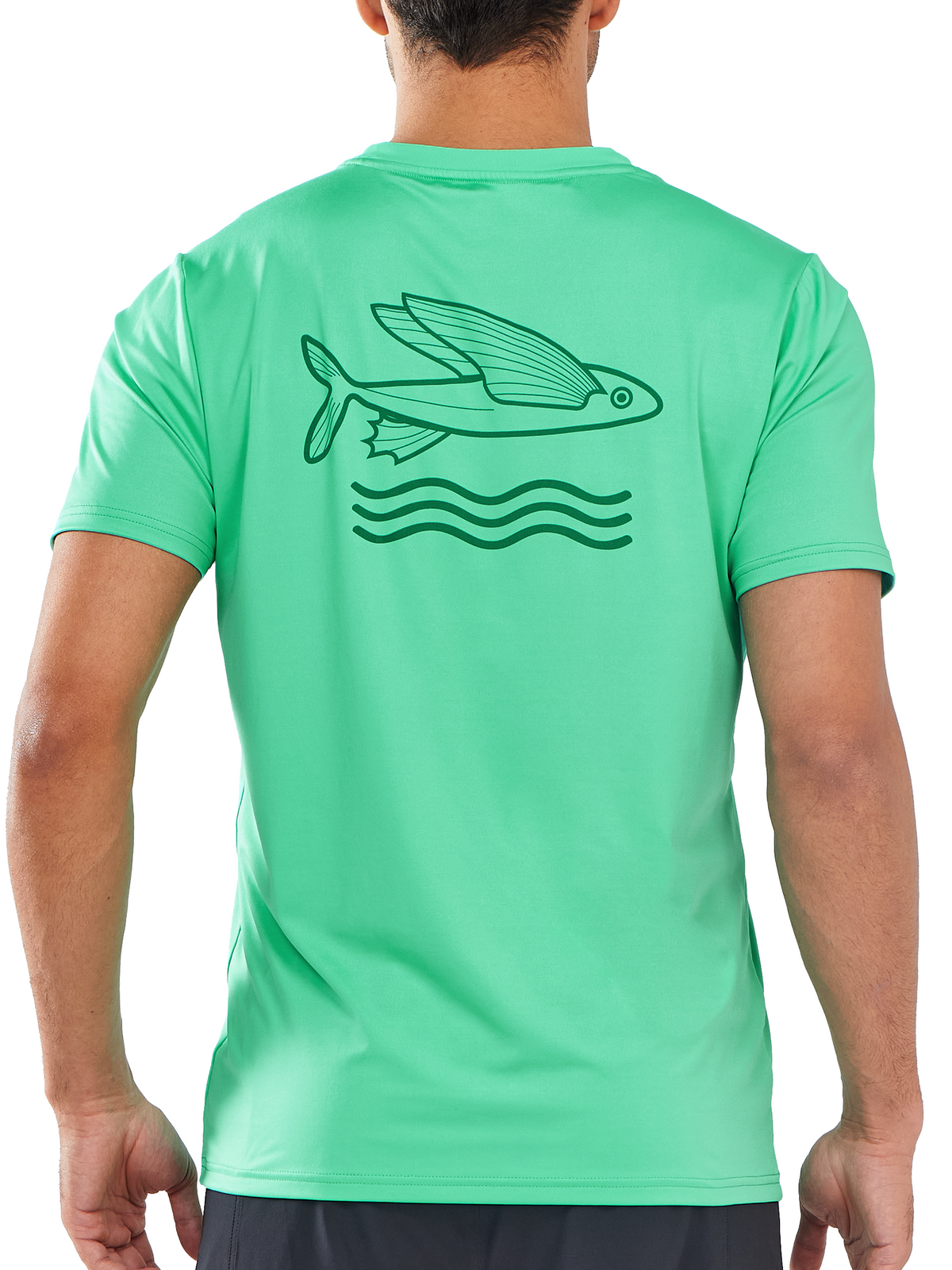 
Men's Short Sleeve Fishing T-Shirts UV Sun Protection Dry fit Swim Gym