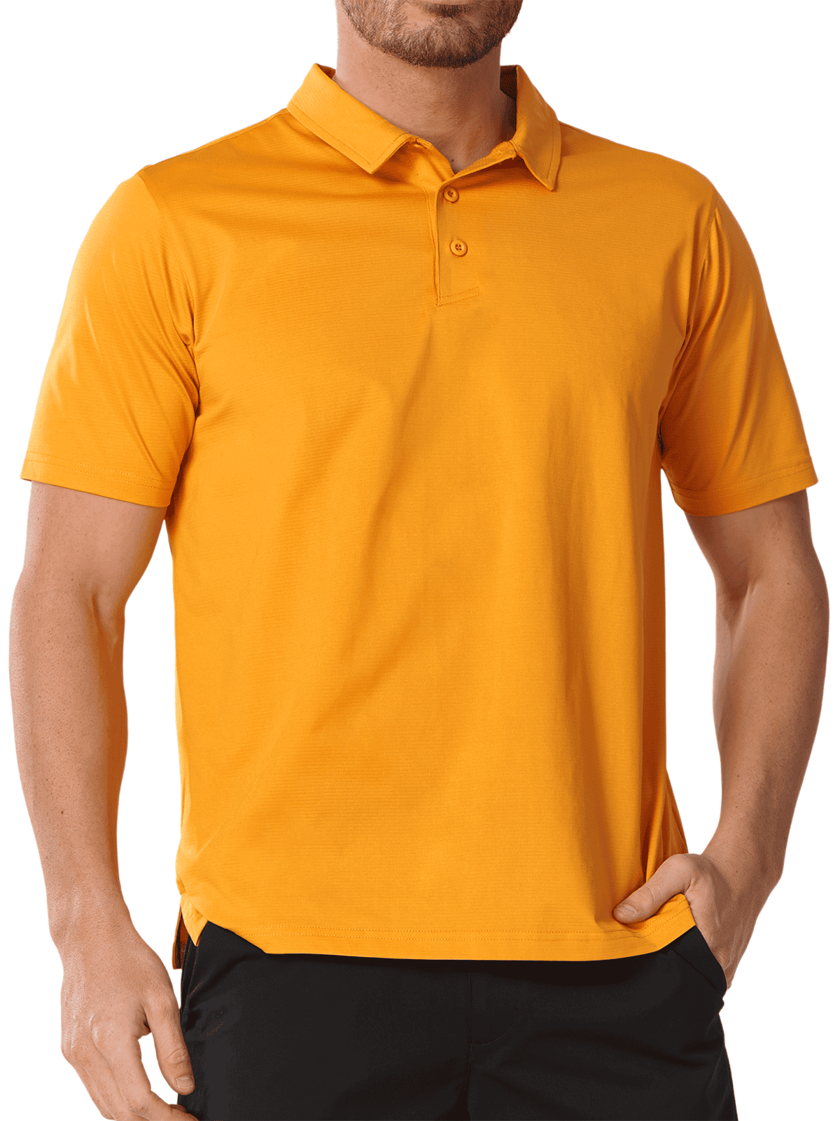 Orange Short Sleeve Casual Work Activewear - Side Profile