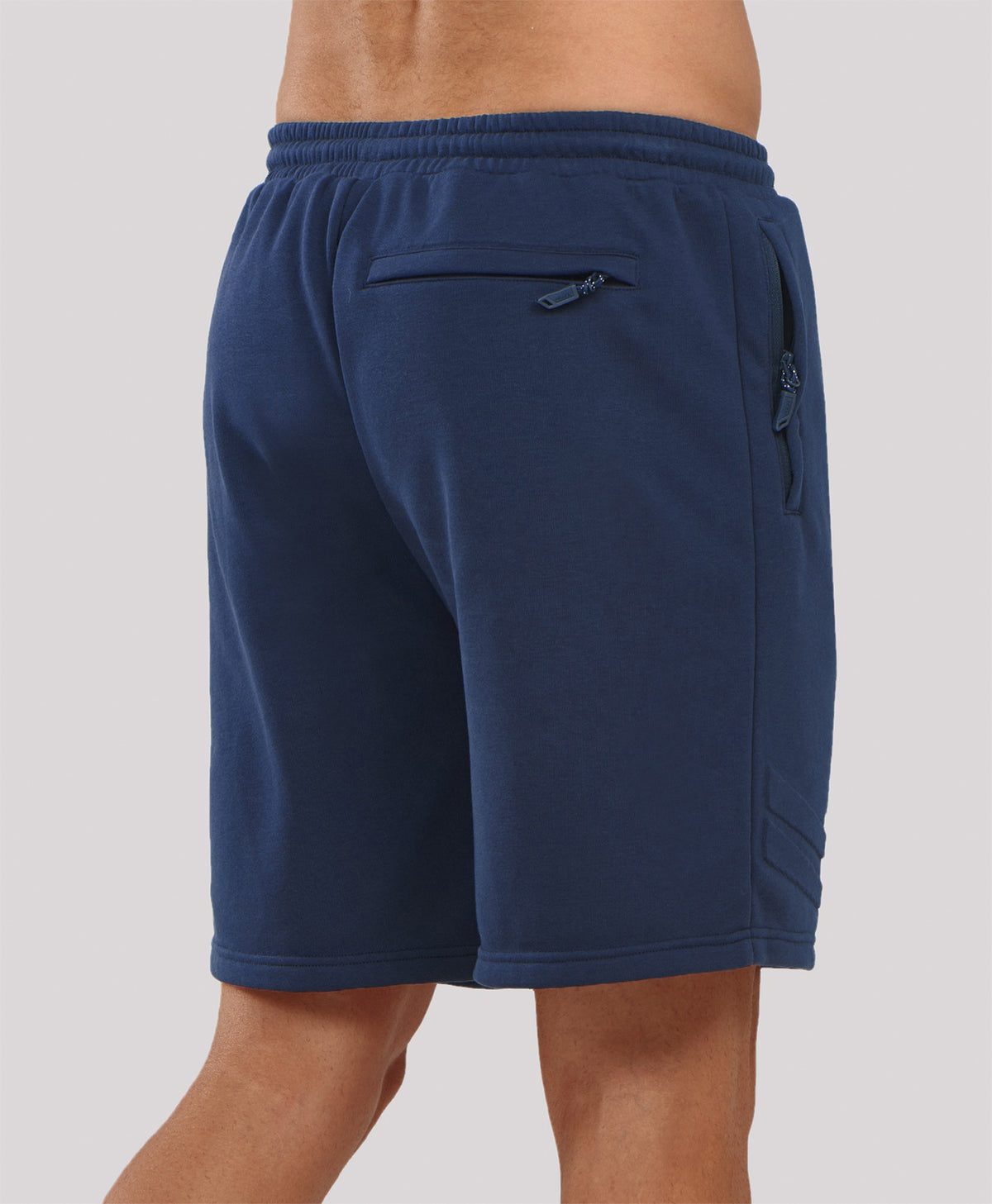
Men's 7" Soft Cotton Sweat Shorts with Zip Pockets — Navy