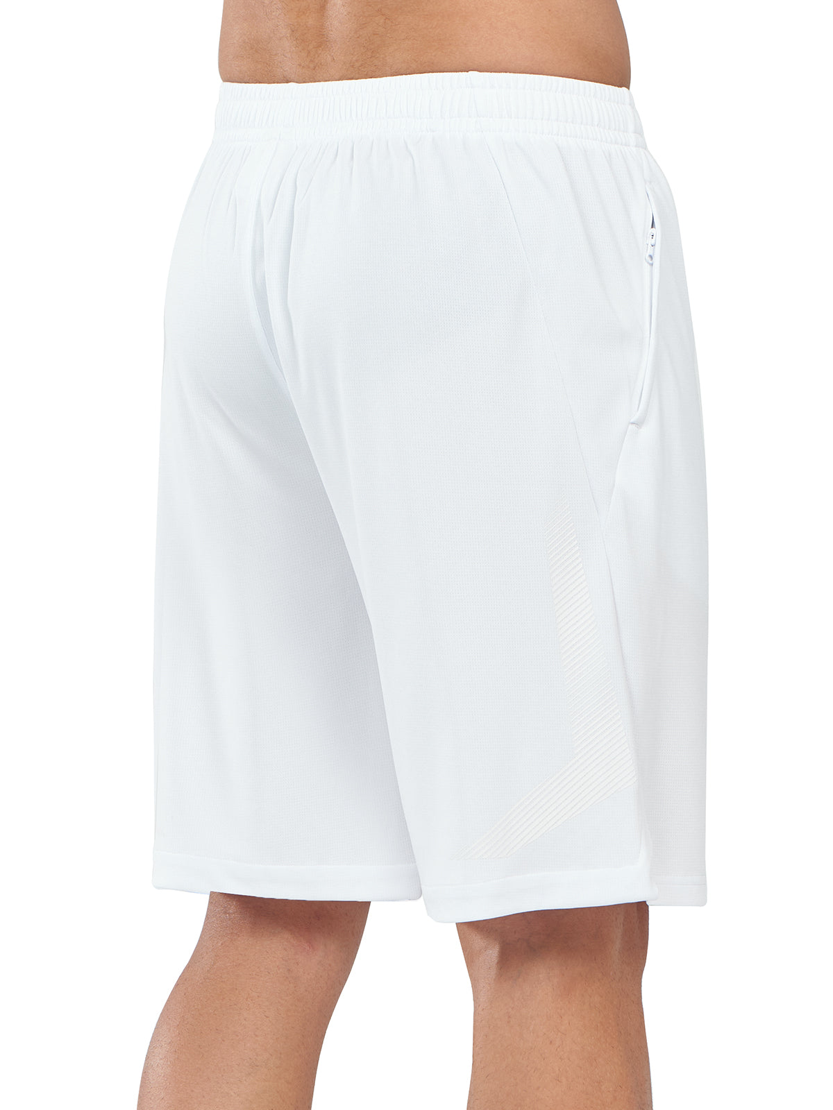 Northyard Men's White Tennis 10" Long Mesh Shorts with Pockets for Basketball Workout Back