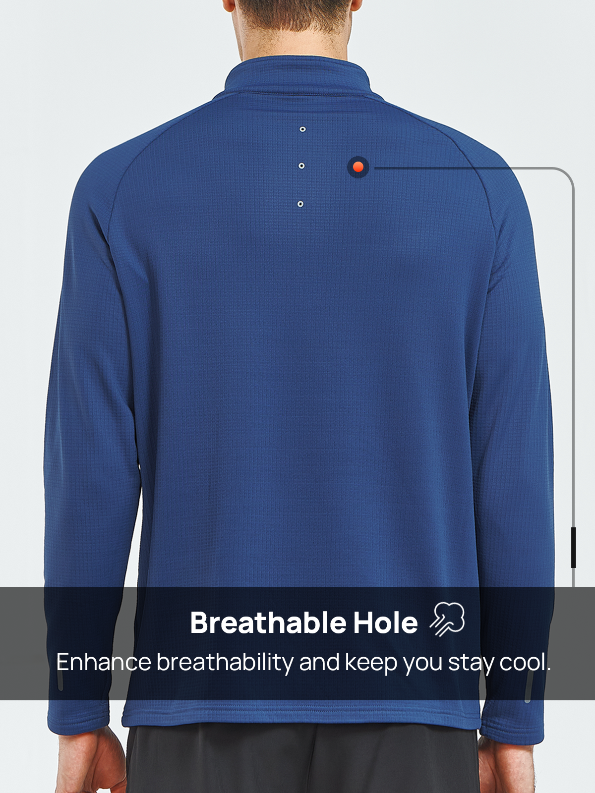 Men's Quarter Zip Pullover Fleece Long Sleeve Sweatshirts for Hiking