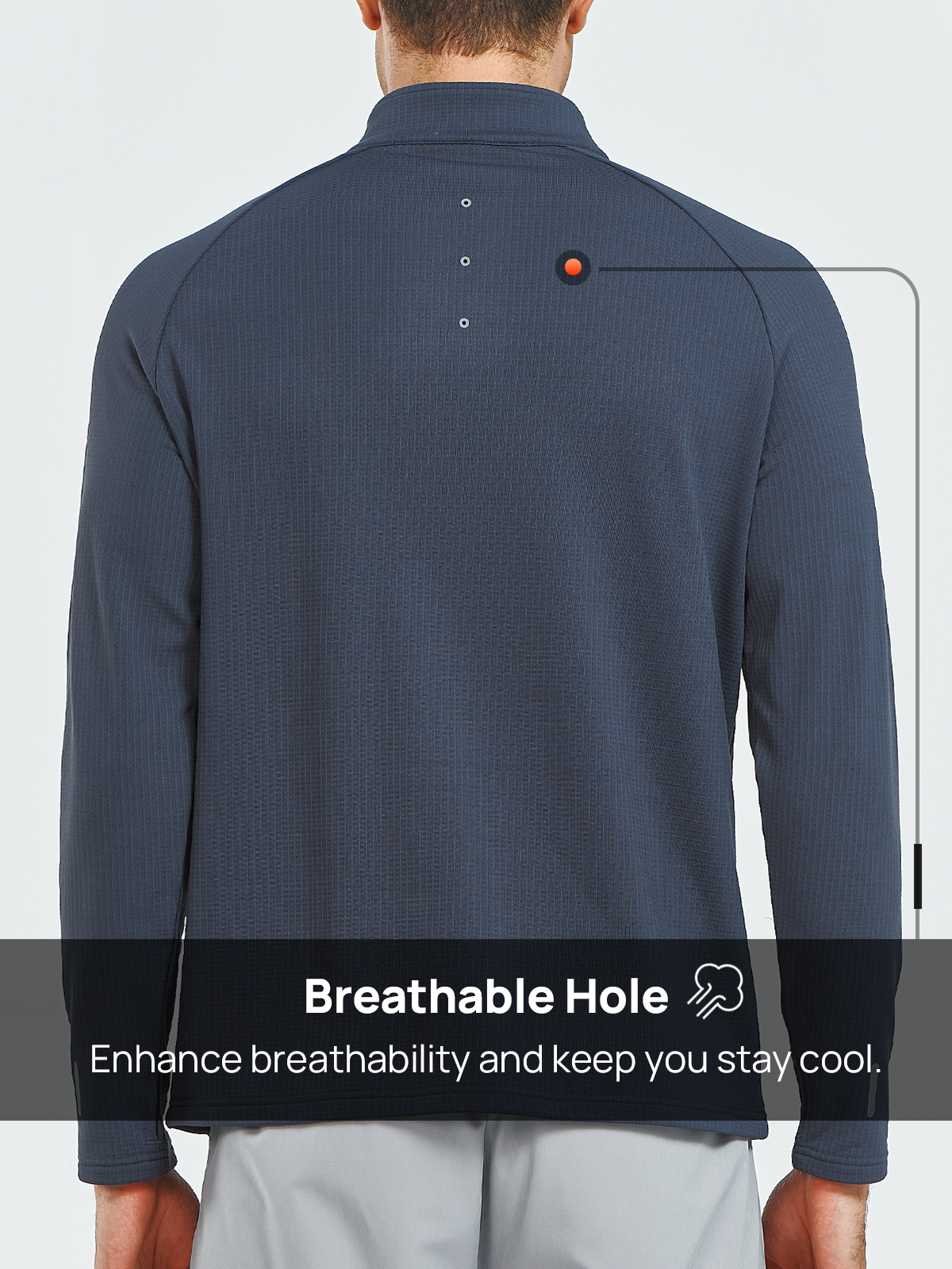 Men's Quarter Zip Pullover Fleece Long Sleeve Sweatshirts for Hiking