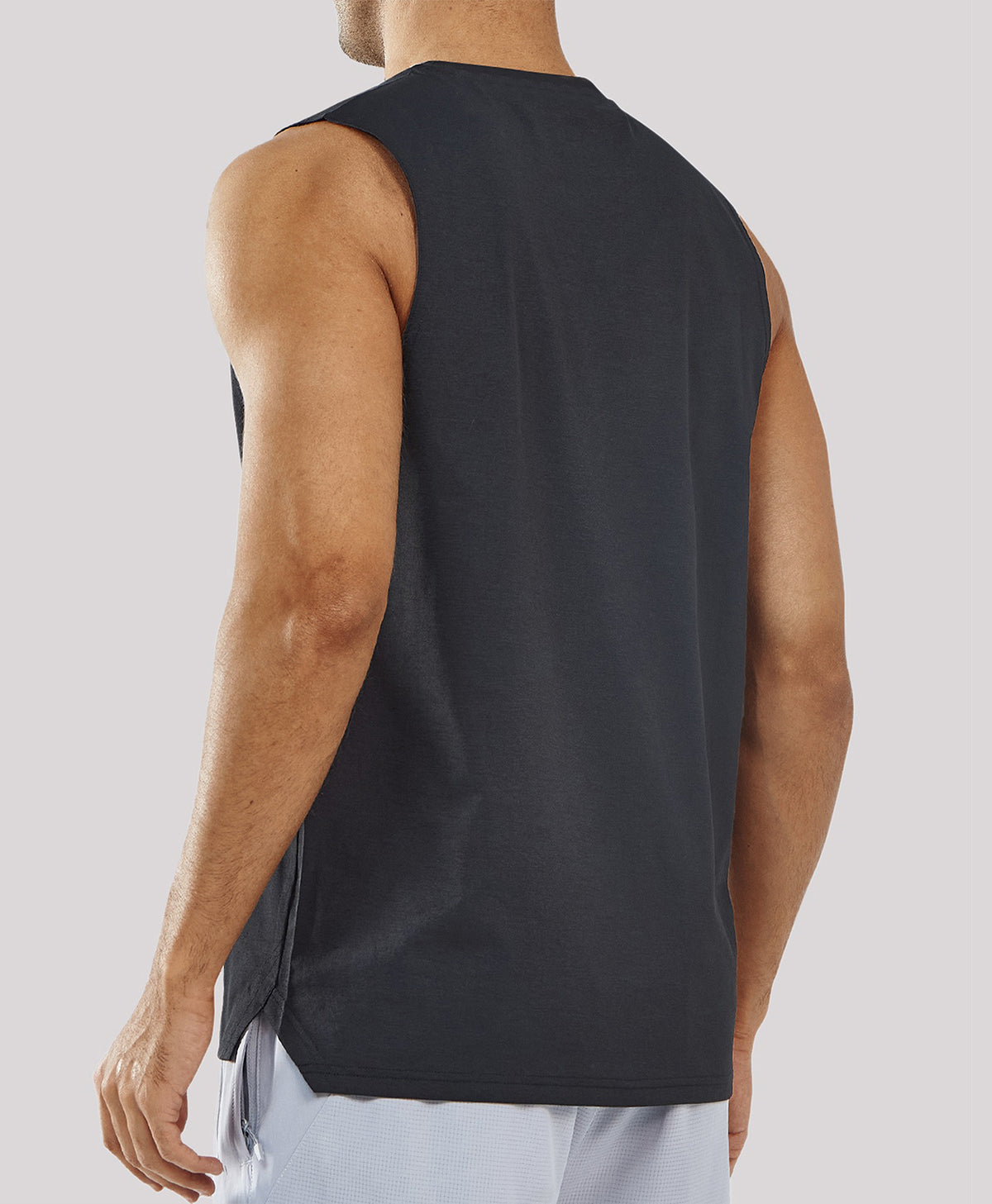 
Men's Muscle Workout Tank Top Performance Quick Dry Sleeveless Shirts — Black