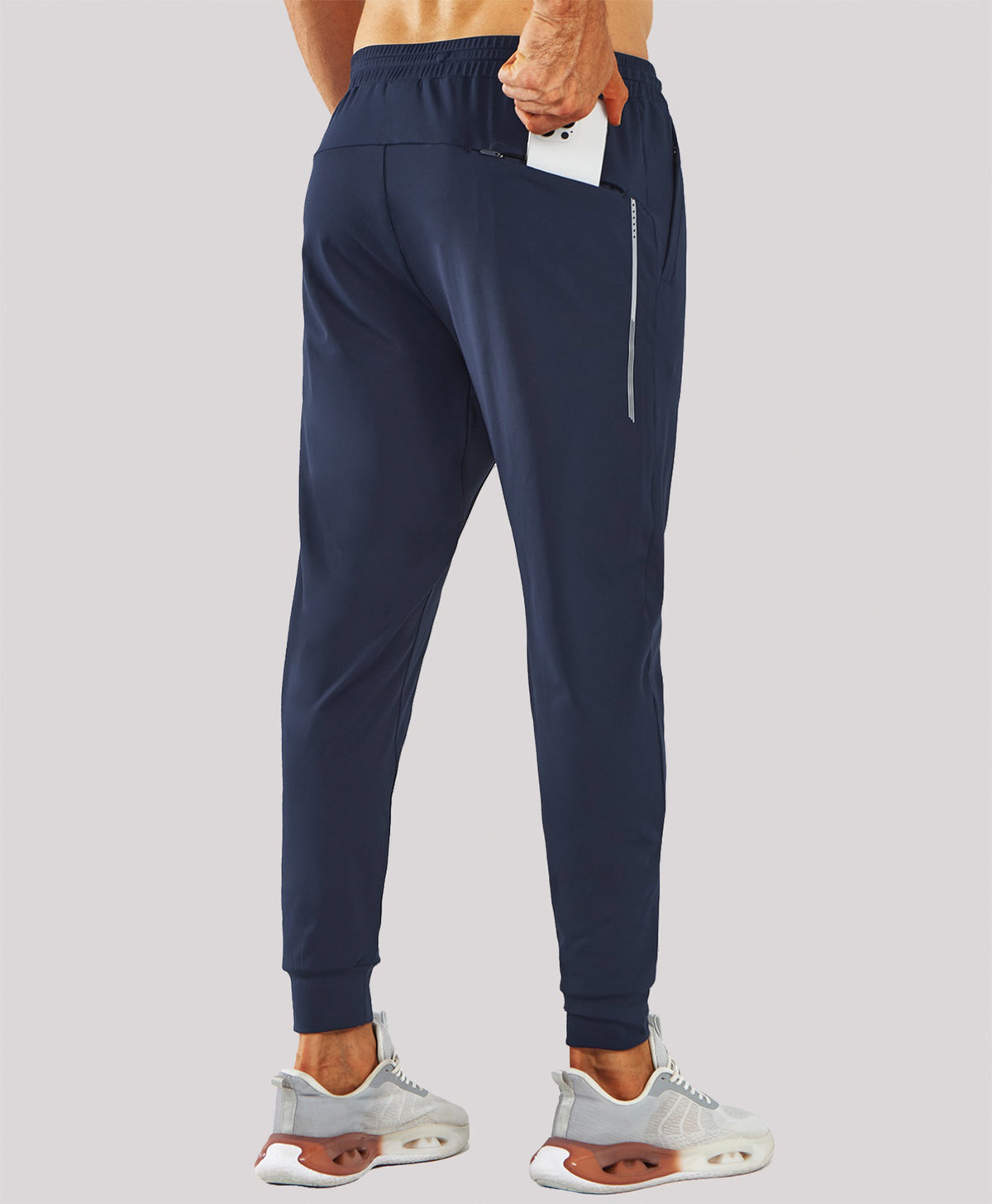 NORTHYARD Men's MotionFlex Tapered Joggers with Zipper Pockets Sweatpants for Gym Workout
#COLOR_NAVY