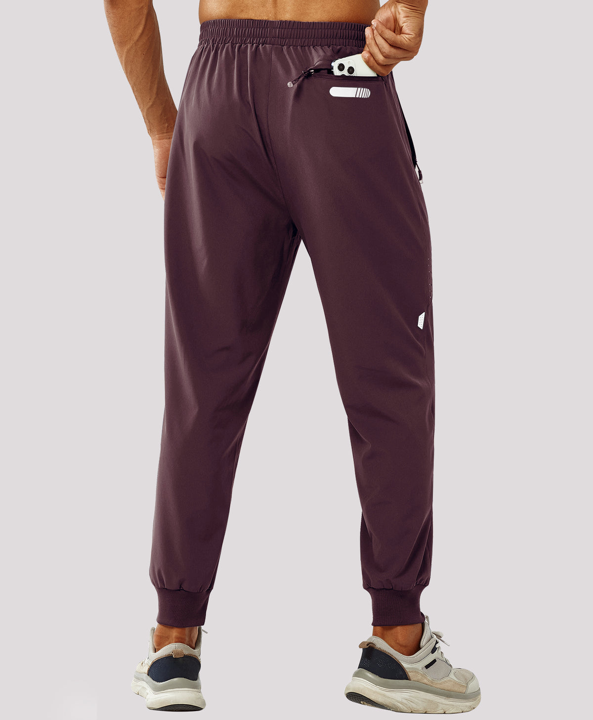 
Men's Lightweight Athletic Joggers Gym Workout Sport Pants for Running — Dark Wine