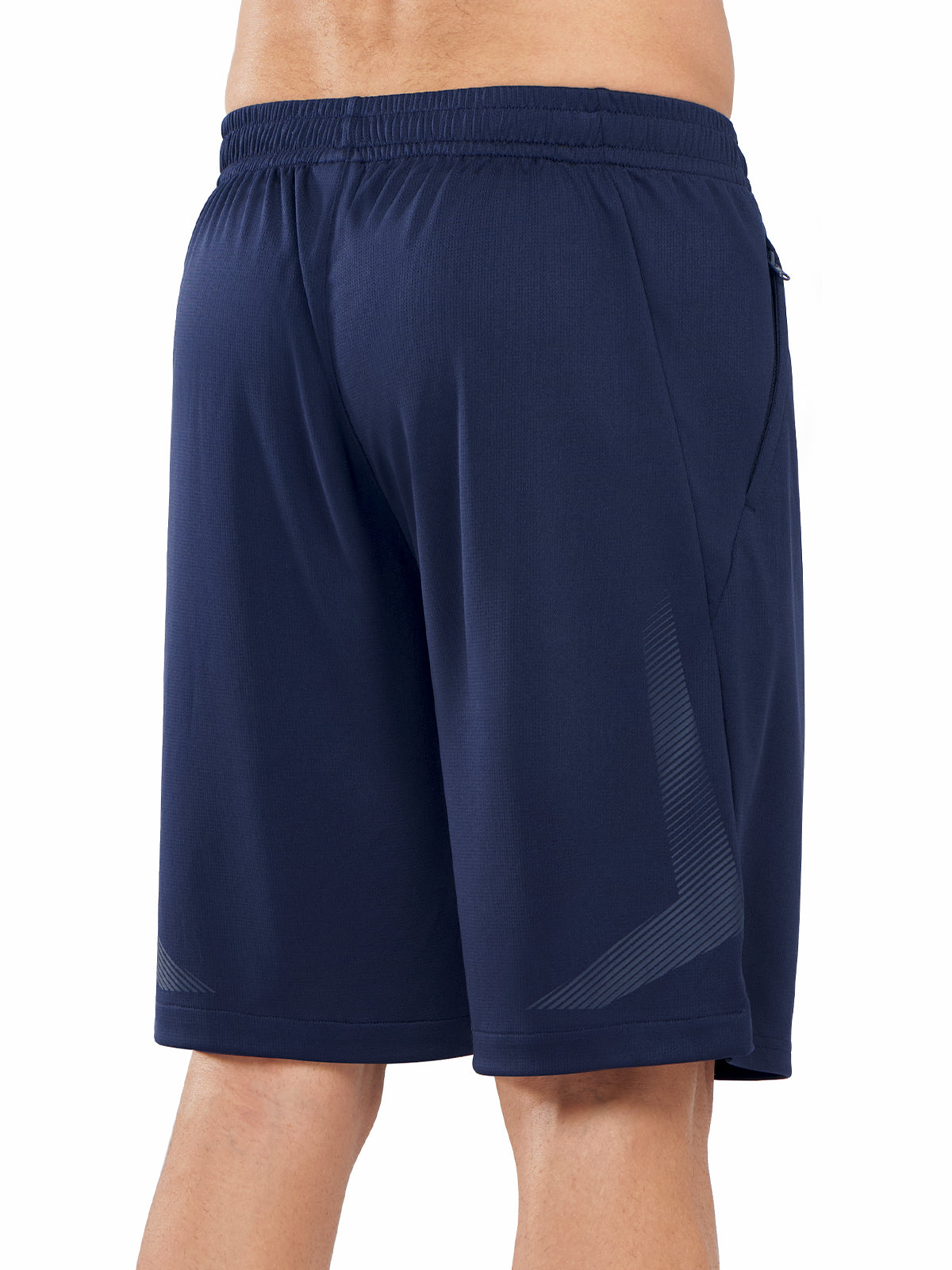 Northyard Men's Navy Tennis 10" Long Mesh Shorts with Pockets for Basketball Workout Back