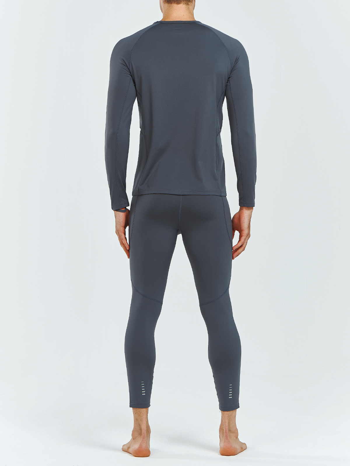 Men's Thermal Underwear Set Long Johns Fleece Shirts with Pockets