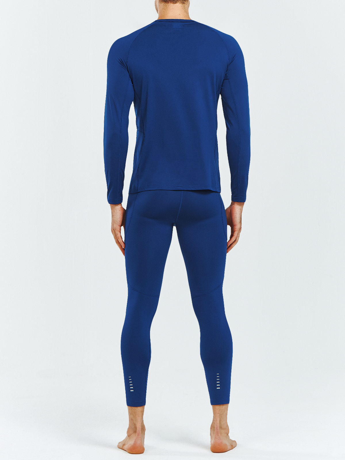 Men's Thermal Underwear Set Long Johns Fleece Shirts with Pockets
