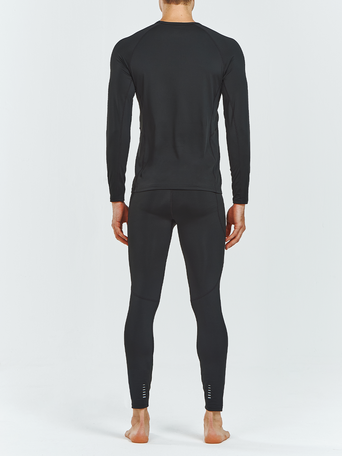 Men's Thermal Underwear Set Long Johns Fleece Shirts with Pockets