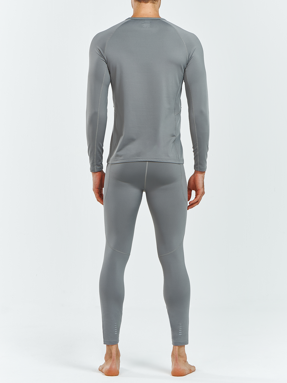 
Men's Thermal Underwear Set Long Johns Fleece Shirts with Pockets
