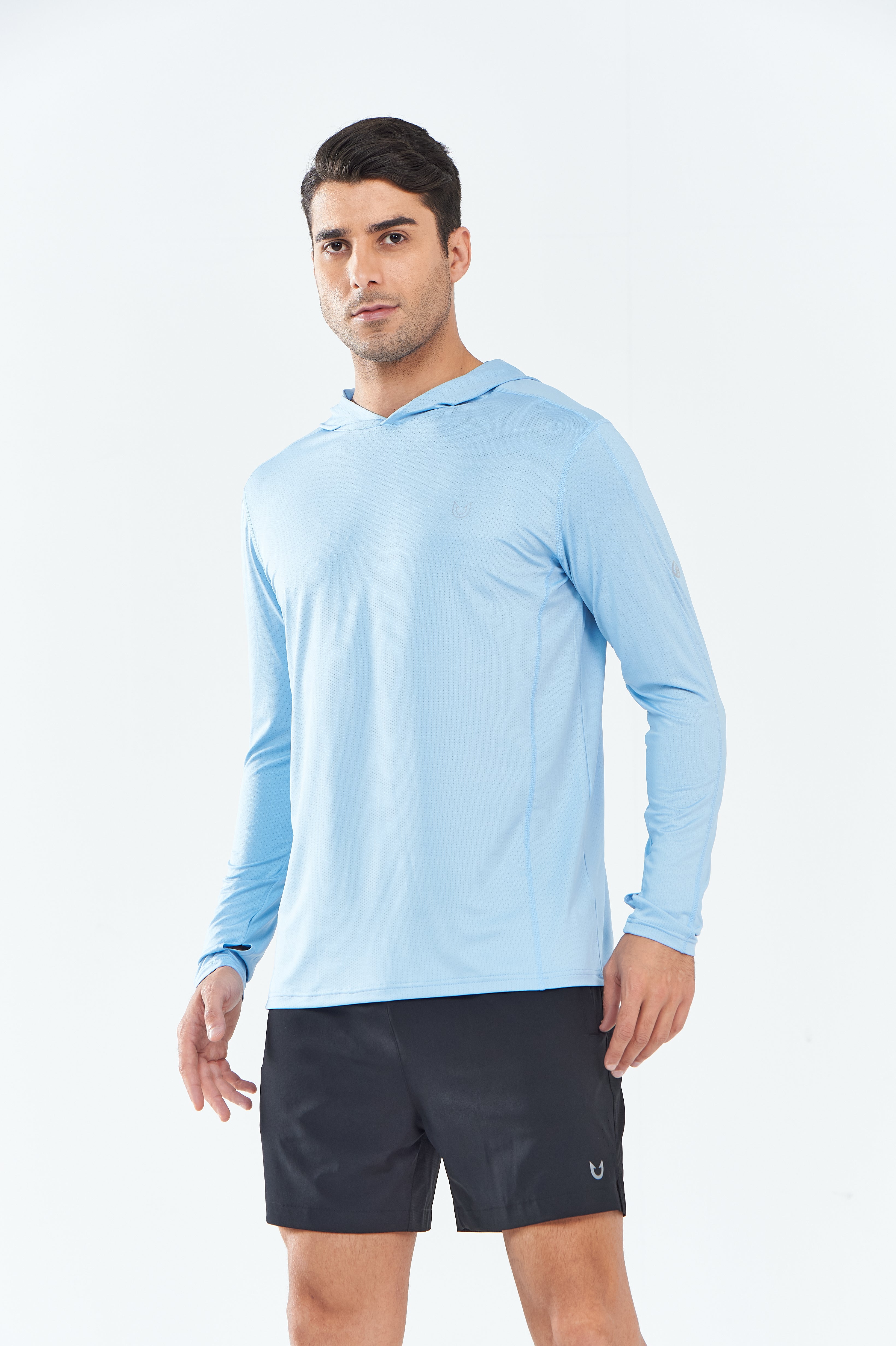 Men's Sun Hoodie Long Sleeve T Shirt UV Protection for Fishing Swim