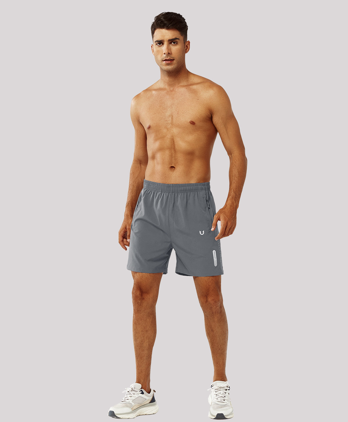 
Men's Moisture Wicking 5-Inch Hiking Shorts & Lightweight Sweat Shorts — Smoke Grey