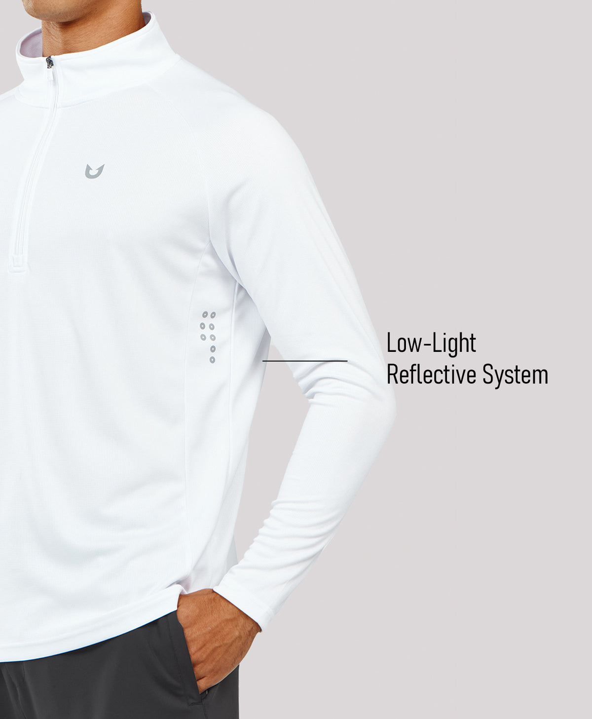 Northyard Men's 1/4 Zip Athletic Pullover Shirts Lightweight Long Sleeve Running Sweatshirt
#color_White