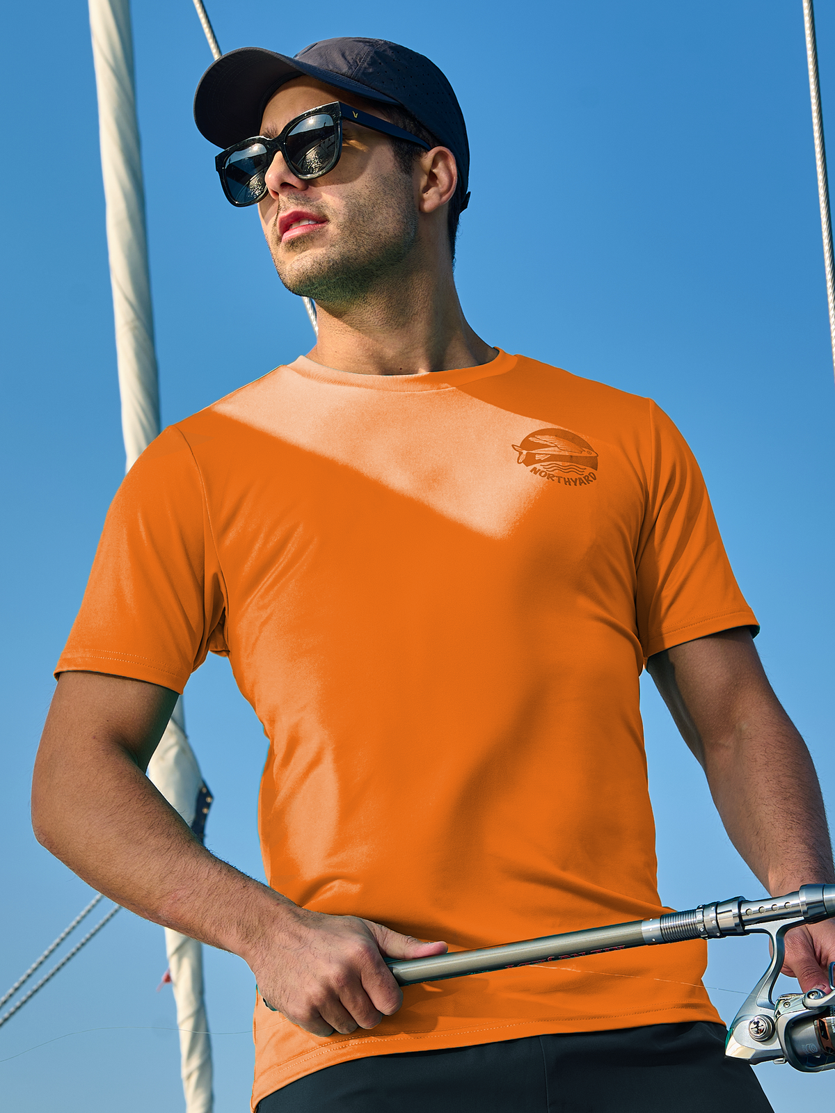
Men's Short Sleeve Fishing T-Shirts UV Sun Protection Dry fit Swim Gym