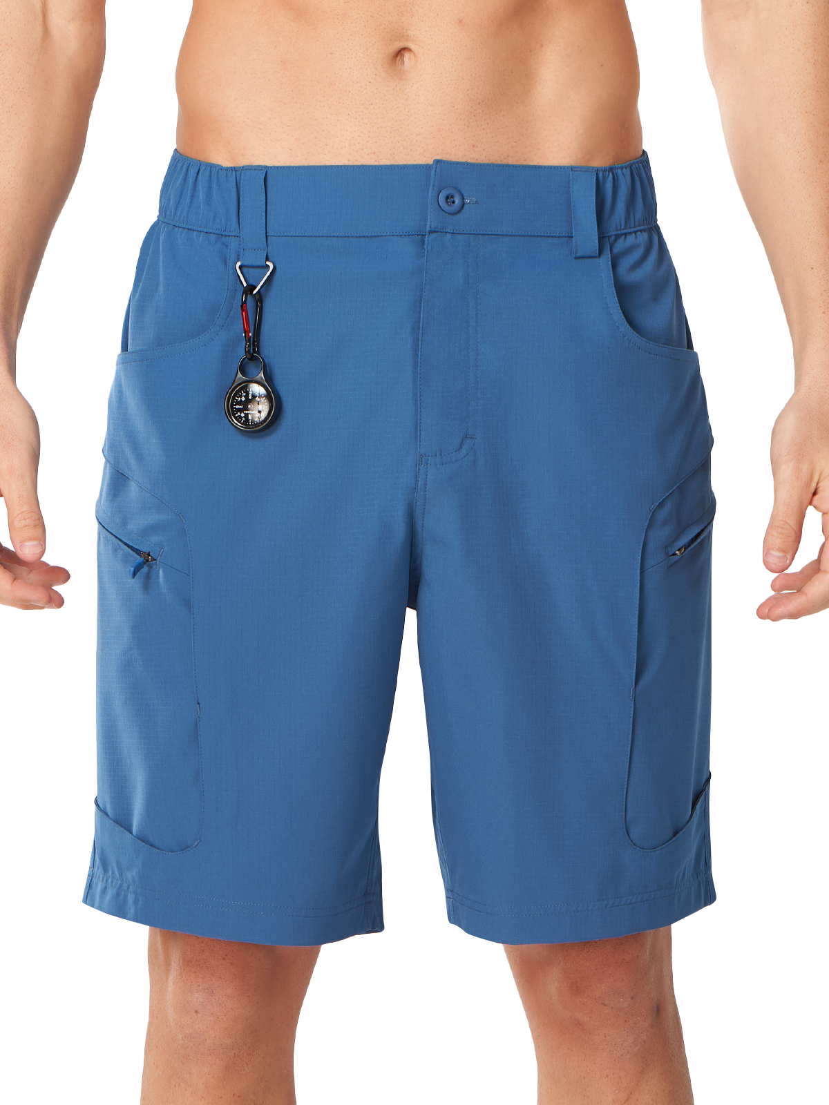 Federal Blue Men's 9 Inch Inseam Hiking Shorts - Front View Quick Dry Summer Tactical Shorts
