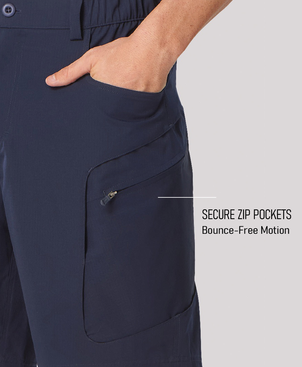 
Men's 9" Water-Resistant 4 Pockets Cargo Hiking Shorts — Navy