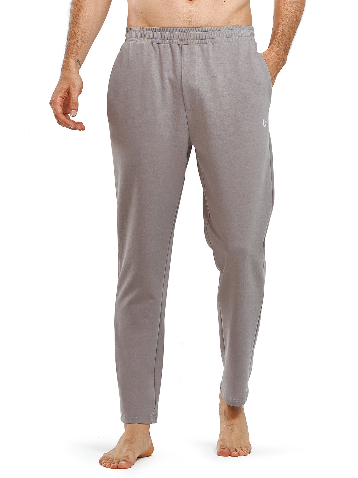 Men's Cotton Yoga Sweatpants Casual Athletic Straight Leg with Pockets
